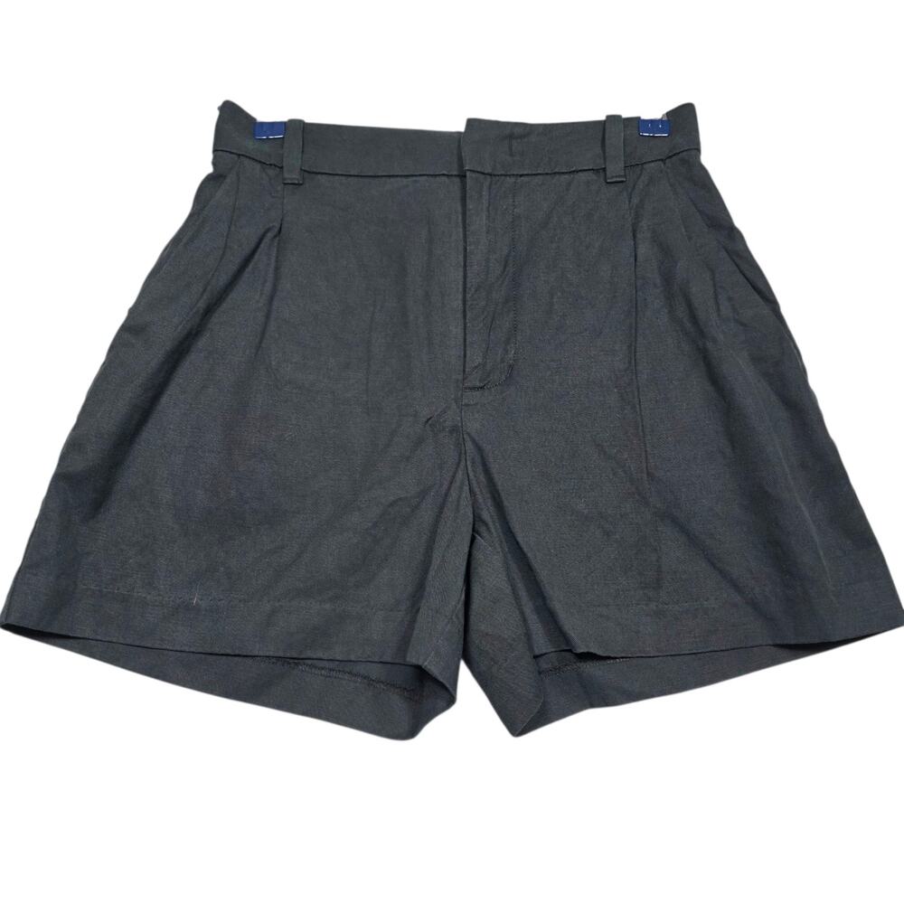 Madewell Linen Blend Black Chino Style Shorts Size 0